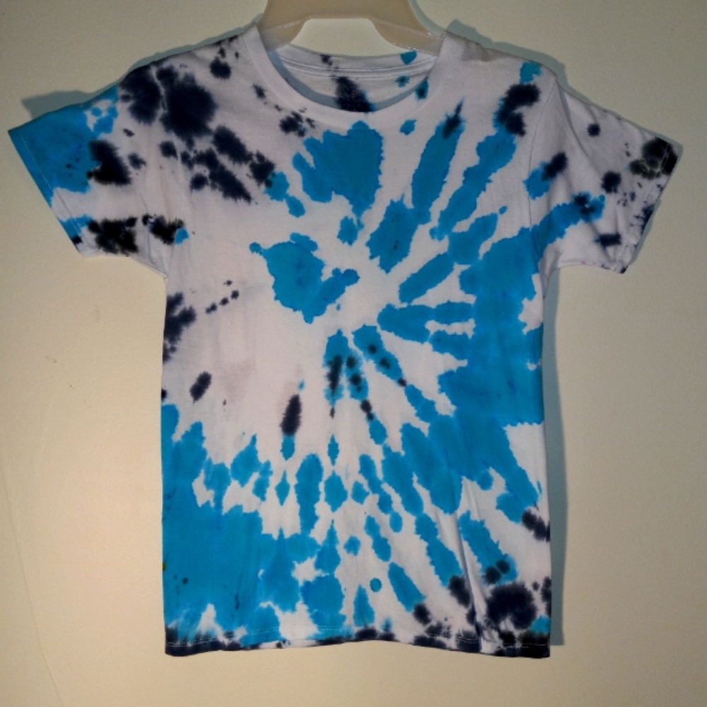 Blue/White/Black Kids Tie Dye Tshirt